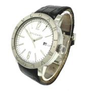 Pre-owned Stainless Steel watches Bvlgari Vintage , White , Heren