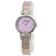 Pre-owned Stainless Steel watches Coach Pre-owned , Pink , Dames