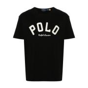 Zwarte T-shirts en Polos met Pony Logo Polo Ralph Lauren , Black , Her...