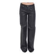 Zwarte Denim Jeans Regular Fit Armani Exchange , Black , Dames