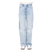 High Rise Relaxed Denim Jeans Calvin Klein Jeans , Blue , Dames