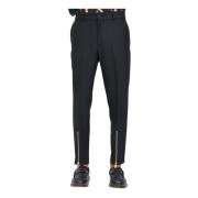 Elegante Zwarte Formele Rechte Pijp Broek Versace Jeans Couture , Blac...