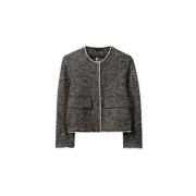 Moderne Visgraat Tweed Jas Luisa Cerano , Gray , Dames