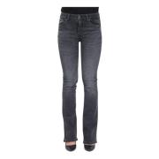 Zwart vervaagde denim uitlopende jeans Armani Exchange , Black , Dames