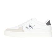 Witte Heren Logo Sneakers Calvin Klein Jeans , Multicolor , Heren