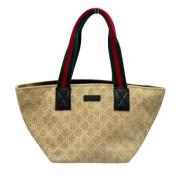 Pre-owned Canvas gucci-bags Gucci Vintage , Beige , Dames