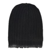 Zwarte Wol Kasjmier Beanie Vrouw Gevlochten Avant Toi , Black , Dames