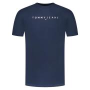 Lineair Logo Regular Fit T-Shirt Tommy Jeans , Blue , Heren