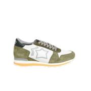 Khaki Groen Suède Panel Trainers Atlantic Stars , Green , Heren