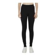 Metalen Frontlabel Slim Fit Leggings John Richmond , Black , Dames