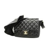 Pre-owned Leather chanel-bags Chanel Vintage , Black , Dames