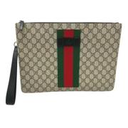 Pre-owned Canvas gucci-bags Gucci Vintage , Beige , Dames