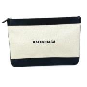 Pre-owned Fabric clutches Balenciaga Vintage , Beige , Dames