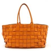 Pre-owned Leather totes Bottega Veneta Vintage , Orange , Dames