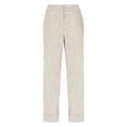 Beige Corduroy Broek voor Vrouwen Peserico , Beige , Dames