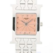 Pre-owned Stainless Steel watches Hermès Vintage , Pink , Dames