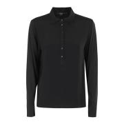 Klassieke Polo Shirt voor Mannen Seventy , Black , Dames