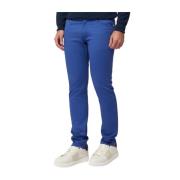 Slim Paarse Katoenen Broek Harmont & Blaine , Blue , Heren