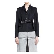 Cut Out Blazer Vaquera , Black , Dames