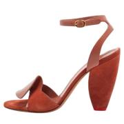 Pre-owned Leather sandals Celine Vintage , Brown , Dames