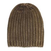 Gevlochten Wol Kasjmier Beanie Vrouw Avant Toi , Brown , Dames