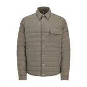 Groene Dons Shacket Jas Moncler , Green , Heren