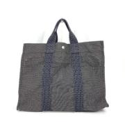 Pre-owned Fabric totes Hermès Vintage , Gray , Dames