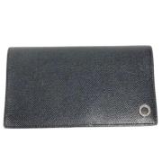 Pre-owned Leather wallets Bvlgari Vintage , Black , Heren