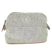 Pre-owned Leather pouches Hermès Vintage , Gray , Dames