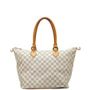 Pre-owned Canvas totes Louis Vuitton Vintage , White , Dames