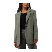 Groene Gale Blazer Elegante Stijl Modström , Green , Dames