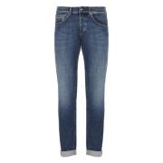 Blauwe Katoenen Jeans voor Mannen Dondup , Blue , Heren