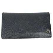 Pre-owned Leather wallets Bvlgari Vintage , Black , Heren