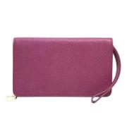 Pre-owned Leather wallets Bvlgari Vintage , Pink , Dames