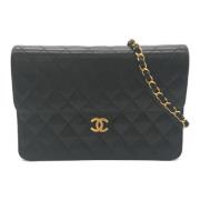 Pre-owned Leather chanel-bags Chanel Vintage , Black , Dames