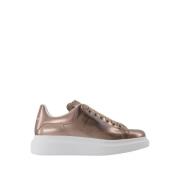 Beige Leren Oversized Sneakers Alexander McQueen , Beige , Dames