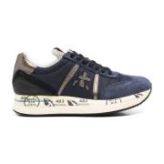 Suede Chunky Sole Sneakers Premiata , Blue , Dames