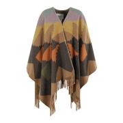 Navajo Stijl Poncho Bazar Deluxe , Multicolor , Dames