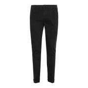 Gabardine Gaubert Broek Dondup , Black , Heren