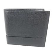 Pre-owned Leather wallets Bvlgari Vintage , Black , Heren