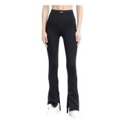 Gespleten Leggings Zwart Wit Off White , Black , Dames