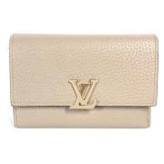 Pre-owned Leather wallets Louis Vuitton Vintage , Beige , Dames