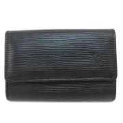 Pre-owned Leather key-holders Louis Vuitton Vintage , Black , Dames