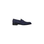 Marineblauwe Suède Loafers Klassiek Ontwerp Paul Smith , Blue , Heren