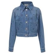 Pre-owned Denim outerwear Chanel Vintage , Blue , Dames