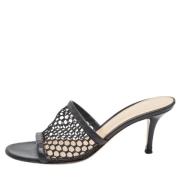 Pre-owned Leather sandals Gianvito Rossi Pre-owned , Black , Dames