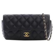 Pre-owned Leather chanel-bags Chanel Vintage , Black , Dames