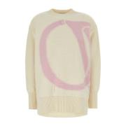 Ivory Wool Sweater Off White , White , Dames