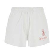 Witte Katoenen Disco Shorts Sporty & Rich , White , Dames