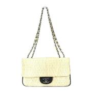 Pre-owned Leather chanel-bags Chanel Vintage , White , Dames